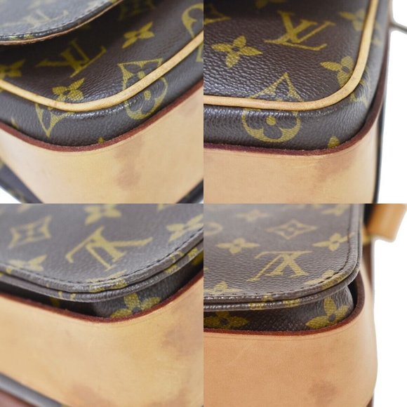 Authentic LOUIS VUITTON Cartouchiere MM Shoulder Bag Monogram Leather Brown - Picture 10 of 10